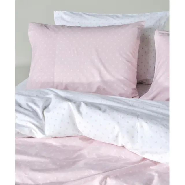 Σετ Παπλωματοθήκη Μονή 2 Τεμαχίων Kentia Mary 14 Light Pink-White 165x245 2