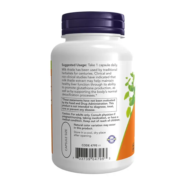 Now Foods Milk Thistle Extract 750 mg Silymarin (600 mg) 3