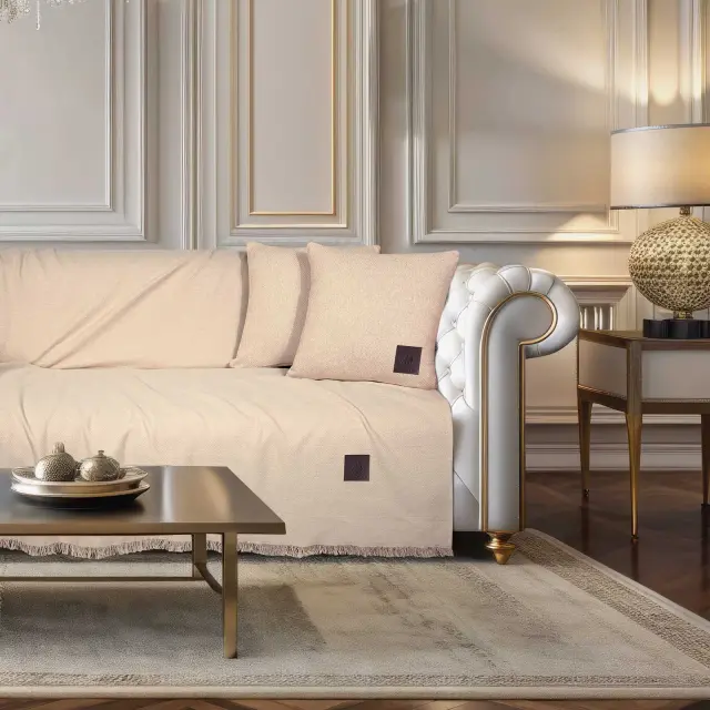 Ριxτάρι Τριθέσιο 180x300 Greenwich Polo Club Essential 3987 Beige 90% Βαμβάκι-10% Πολυέστερ