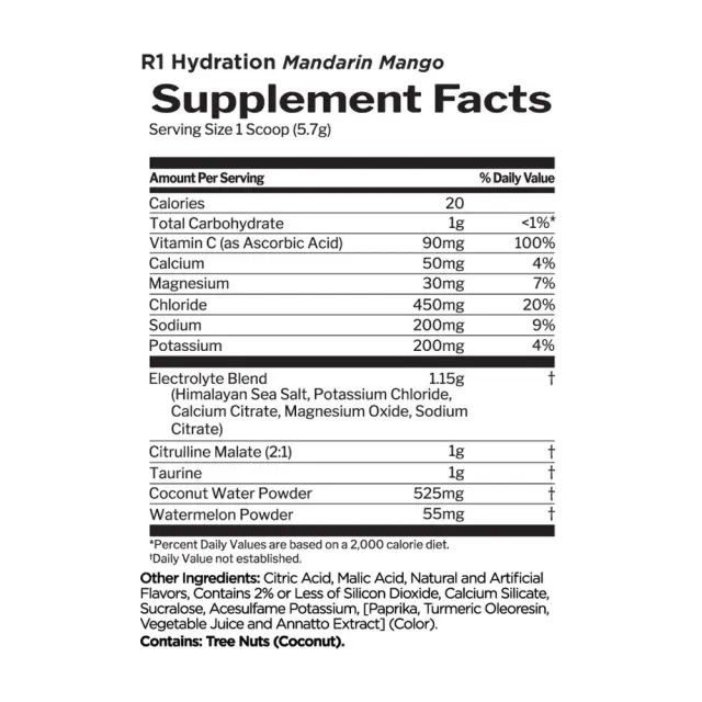 Rule1 Hydration mandarin-mango, 40-servings 2