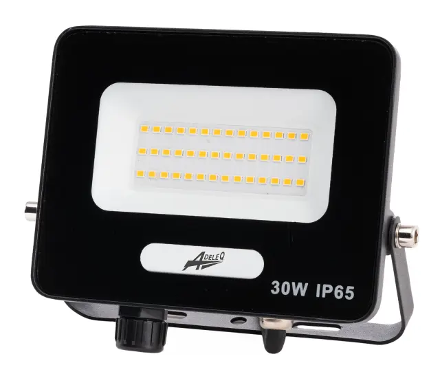 ΠΡΟΒΟΛΕΑΣ LED ΚΑΙ ΓΙΑ ΑΝΙΧΝΕΥΤΗ ΚΙΝΗΣΗΣ 30W 230V 6200K IP65 ΜΑΥΡΟΣ