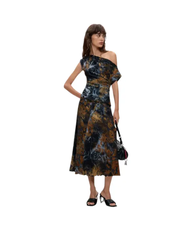 Desigual -Γυναικείο Ασύμμετρο Πλεκτό Τοπ Dublin 26WWTK27-5031 Πολύχρωμο 3