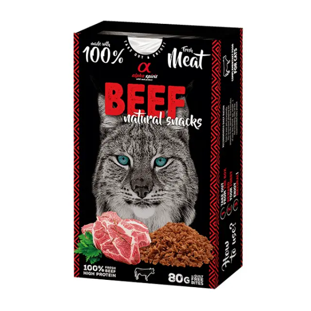 Alpha spirit Naturals cats beef 80g