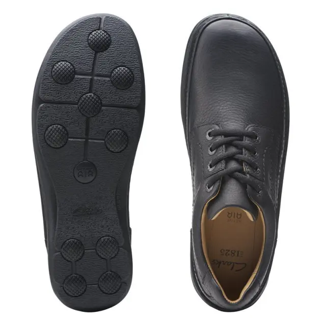 Clarks Nature Three Black Black Leather