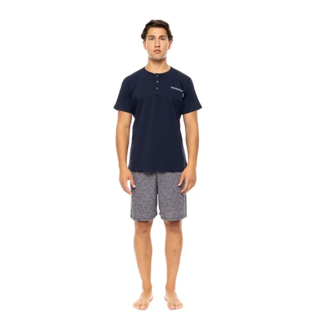 Ανδρική Πυτζάμα 3 τεμαχίων S-M565 Midnight Blue Yacht Blue Ulisse