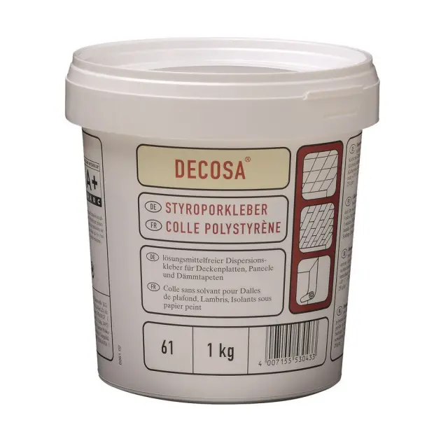 Κόλλα Decosa 1KG για την επικόλληση πλακών οροφής 2