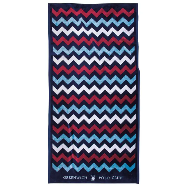 Πετσέτα Θαλάσσης 90x180 400gsm Essential Greenwich Polo Club 4008 Blue-Red 100% βαμβακερό