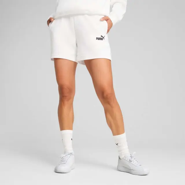 Puma Women's Essentials Small No1 5inch High-Waist Shorts Άσπρο 682440-02 (Puma) - Medium