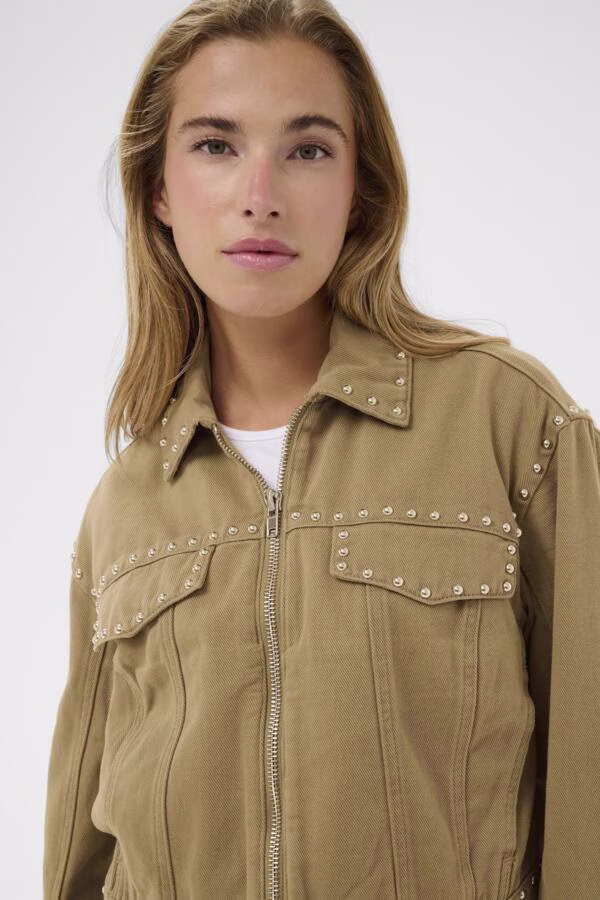 Kaffe KAbrynn Γυναικείο Μπουφάν Denim Καφέ Ανοιχτό 10511425-109112 Καφέ - 34 2
