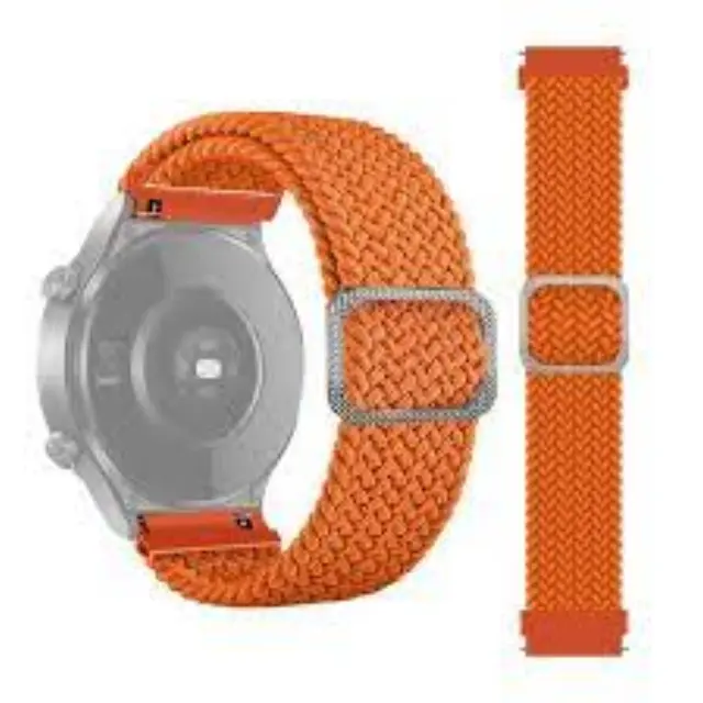 Ανταλλακτικό Λουράκι Για Samsung Galaxy Watch (46mm) Fits All 22mm - Ελαστικό Nylon Monoloop Πορτοκαλί OEM