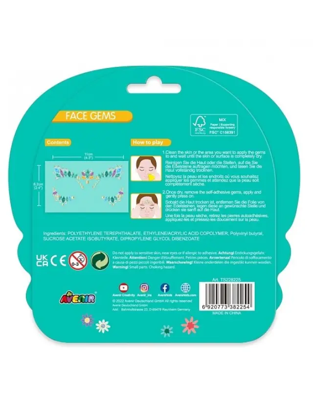 Avenir Face Gems Φτερά ΠΟΛΥΧΡΩΜΟ - One Size 2