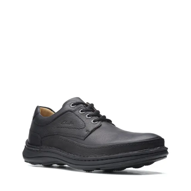 Clarks Nature Three Black Black Leather 3