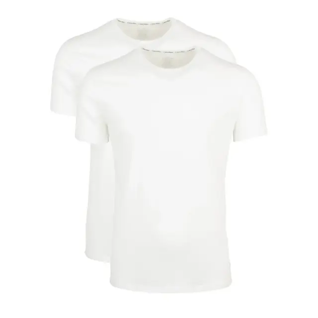 Calvin Klein Ανδρική Φανέλα Modern Fit - Κοντό Μανίκι- Διπλό Πακέτο, Χρώμα Λευκό - S