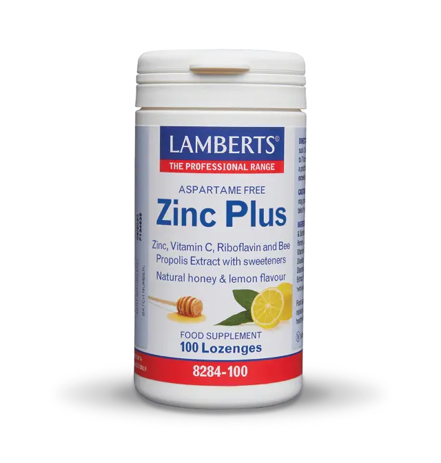 LAMBERTS Zinc Plus Καραμέλες Ψευδάργυρο & Βιταμίνη C για Ενίσχυση του Ανοσοποιητικού Συστήματος Κατάλληλες για Ενήλικες & Παιδιά - Γεύση Μέλι & Λεμόνι, 100 καραμέλες 3