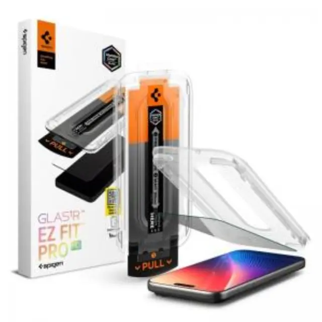 Tempered Glass Full Face Spigen Glas.tR EZ-FIT Pro Privacy Apple iPhone 16 Pro/ 17/ 17 Pro (1 τεμ.) N69292 2