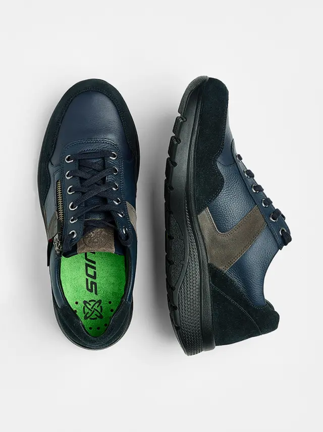 Mephisto/Sano Sneakers Ανδρικό δέρμα/δέρμα Nubuck Μπλέ SAN/AMORY BLUE 3