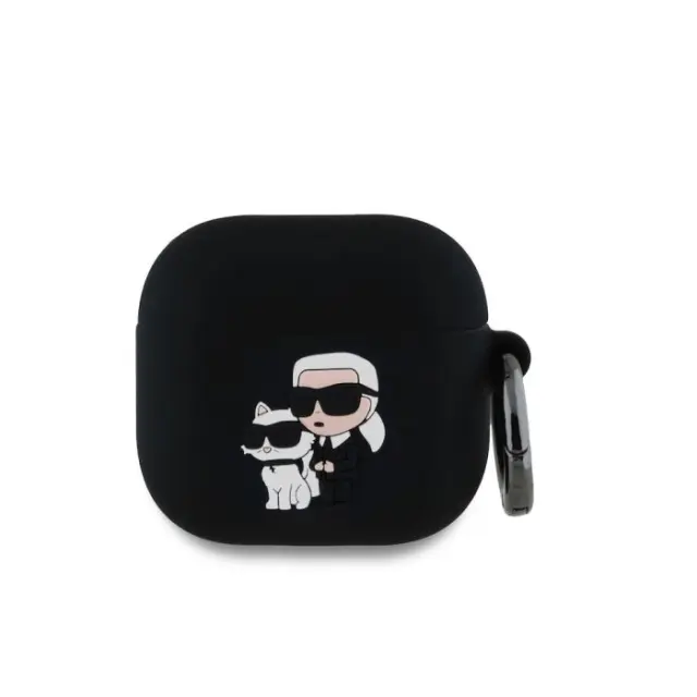 Karl Lagerfeld® 3D Logo Karl & Choupette Θήκη για AirPods 4/5- Black