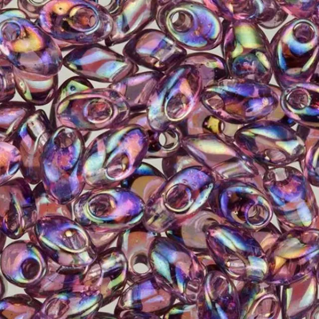 Χάντρα Miyuki Long Magatama 4x7mm - LMA-256 - Transparent Ametyst AB ~10gr