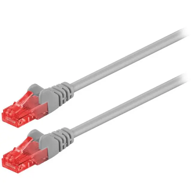 Καλώδιο δικτύου CAT 6, U/UTP, 1.00m σε γκρι χρώμα.