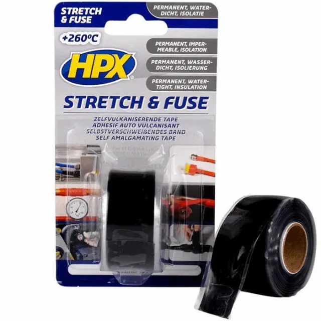 ΜΟΝΩΤΙΚΗ ΤΑΙΝΙΑ STRETCH AND FUSE 25MΜX3M ΜΑΥΡΗ HPX SZ2503