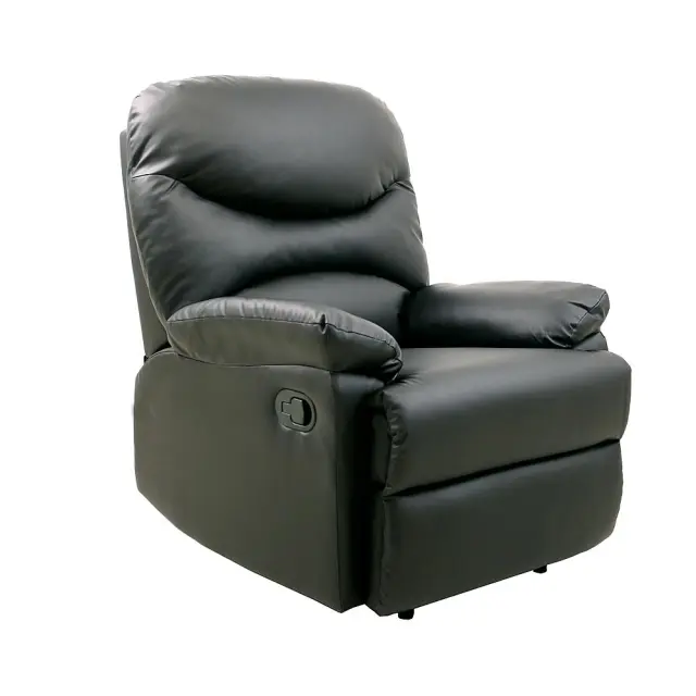 Πολυθρόνα Relax LUISA Μαύρο PU/PVC/Δέρμα 88x90x99cm