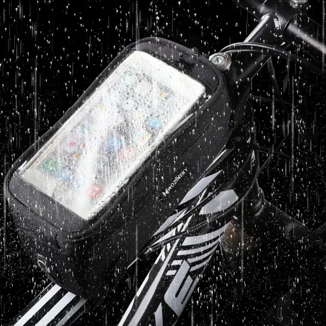 Wozinsky WBB6BK Τσαντάκι Ποδηλάτου με Θέση για Smartphone 6.5'' Black 3