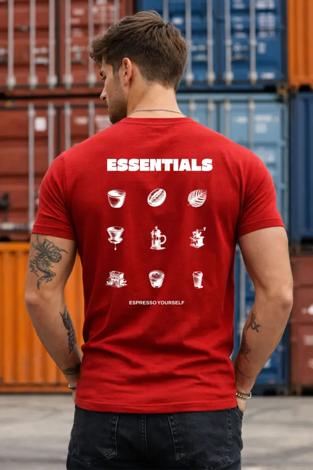 T-shirt Noshame® Κόκκινο με τύπωμα Essentials - 132510 - XXL