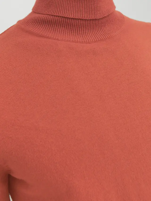 JJEEMIL KNIT ROLL NECK NOOS Dark Grey Melange 2