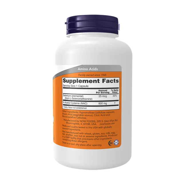 Now Foods NAC 600 mg Veg Capsules 250 Veg Capsules 2