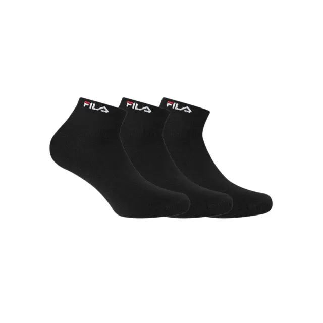 FILA Unisex Κάλτσες Σοσόνια Bamboo Invisible Plain- 3 Ζεύγη, Χρώμα Μαύρο - 35-38