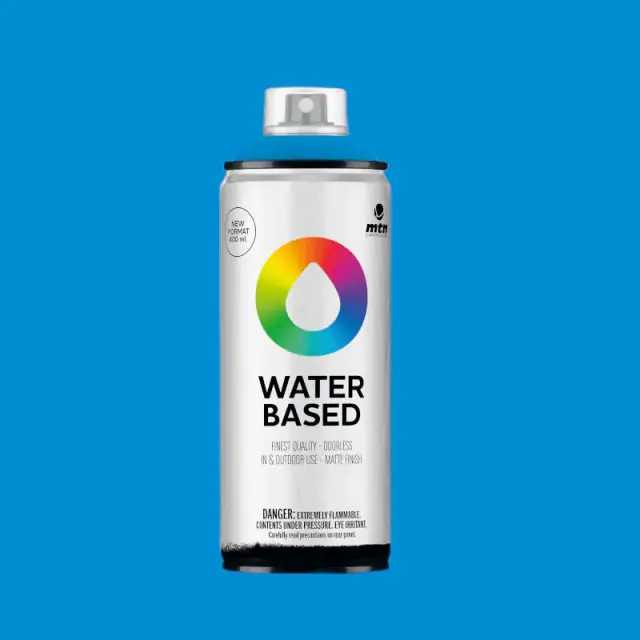 MTN Waterbased Spray Paint 400ml WB4 Fluorescent Blue