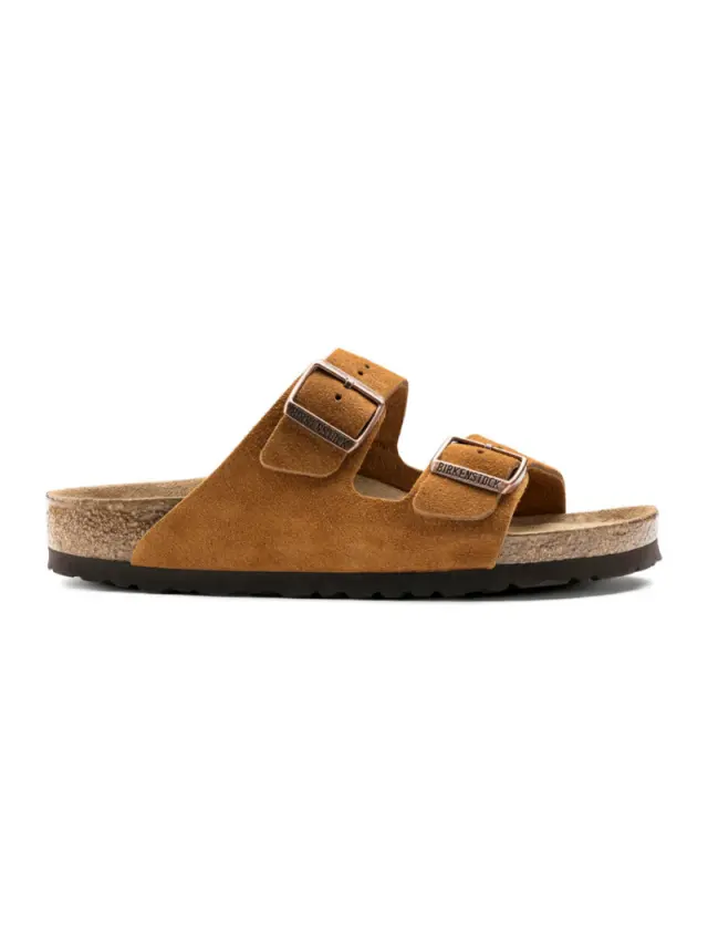 Birkenstock Πέδιλα Unisex δέρμα suede Καφέ BIR/ARIZONA SOFT 1009526 MINK 3