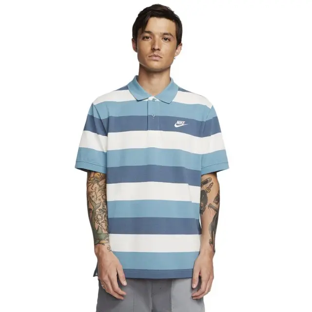 Nike Polo Matchup Stripe T-Shirt (CJ4465-424) - Σιέλ - S