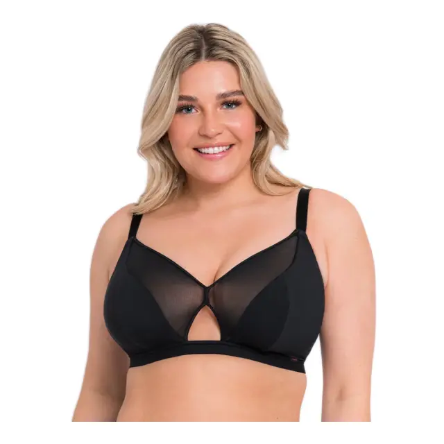 Curvy Kate Γυναικείο Σουτιέν Μεγάλα Μεγέθη Get Up & Chill Bralette, Χρώμα Μαύρο