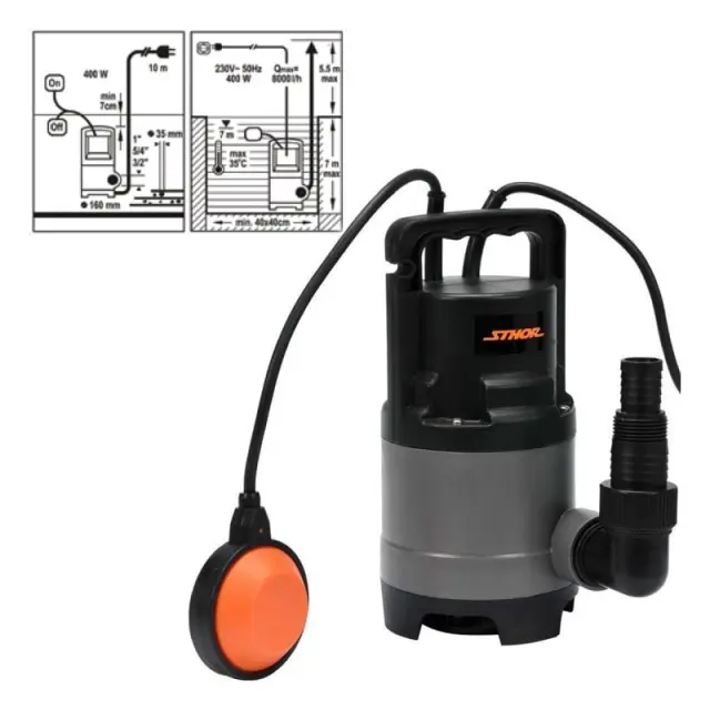 Sthor Υποβρύχια Αντλία Ακαθάρτων Υδάτων 11500Lt/H 600W 79783 2
