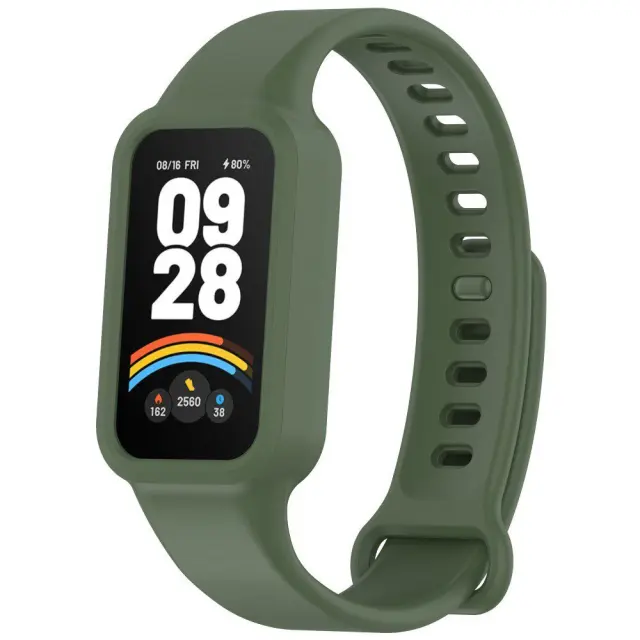 Λουράκι Σιλικόνης Xiaomi Redmi Band 3/ 9 Active- Black OEM 3