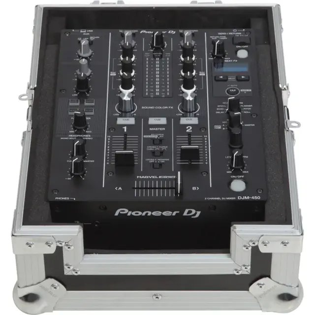 WALKASSE WM-10MGL Flight Case Multi format CDJ/MIXER 10 inchs Silver. 3