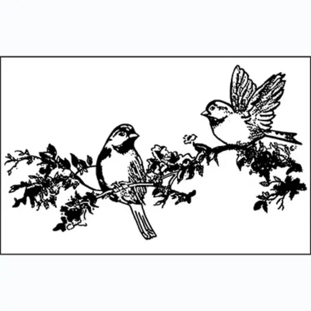 Σφραγίδα Stamperia Εύκαμπτη HD - 7x11cm - Branch with Birds
