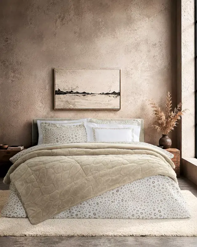 Κουβερτοπάπλωμα 160x240 Μονό 720gsm Fleece-Sherpa Nima Peblo Light Beige 100% Πολυέστερ