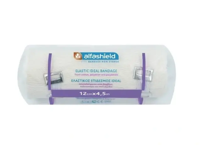 Alfa Bandages Elastic Ideal Bandage, Ελαστικός Επίδεσμος 12cm x 4,5m