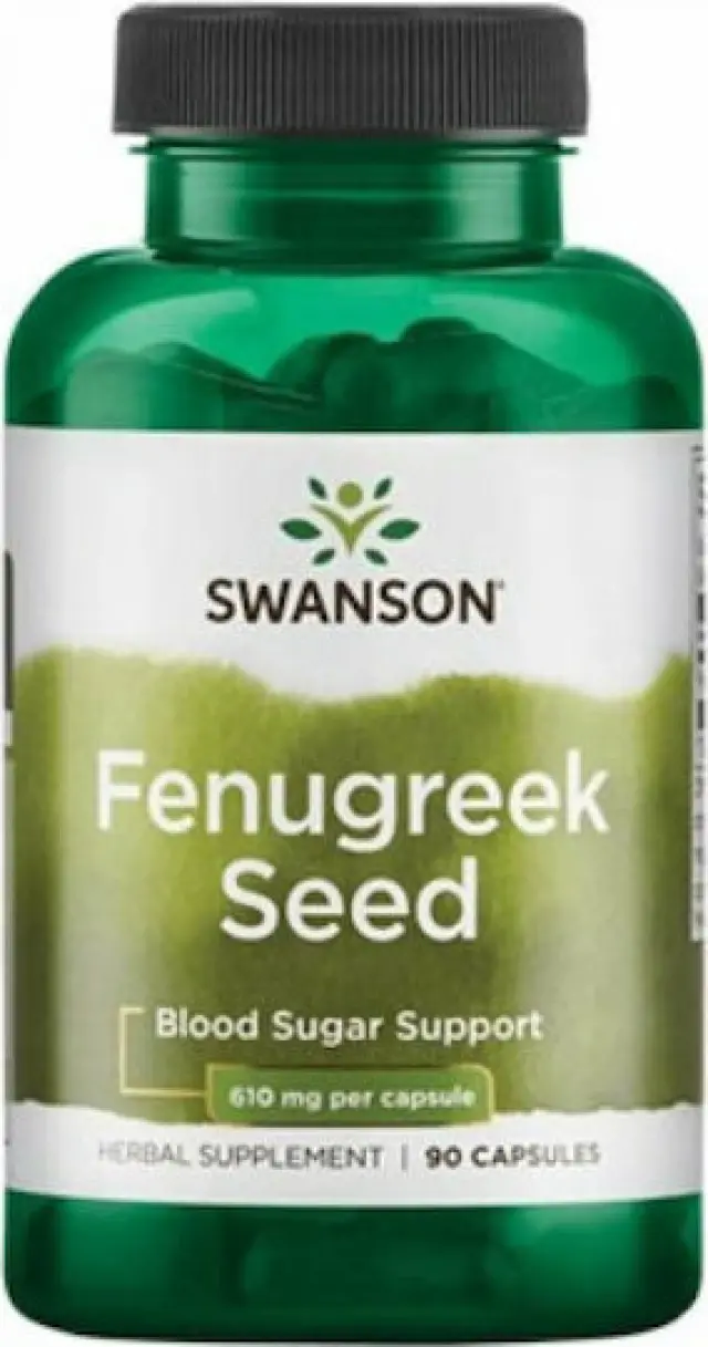 Swanson Fenugreek Seed 610mg 90 Caps (087614113357)
