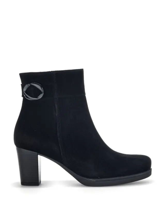 Gabor Μποτάκια Γυναικείο δέρμα Nubuck Μαύρο GAB/52081 47-SCHWARZ - 42 3