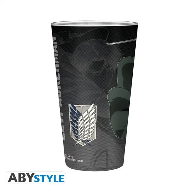 Ποτήρι γυάλινο ATTACK ON TITAN - Large Glass - 400ml - Levi S4 ABYVER209 3