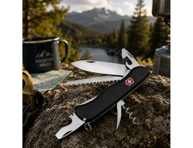 Ελβετικός Σουγιάς Victorinox Forester με 12 λειτουργίες και μήκος 11.1cm - Black 0.8363.3