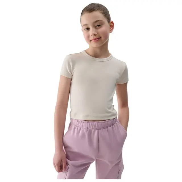 4F T-shirt Creme 4FJWSS25TTSHF1852-12 - 158