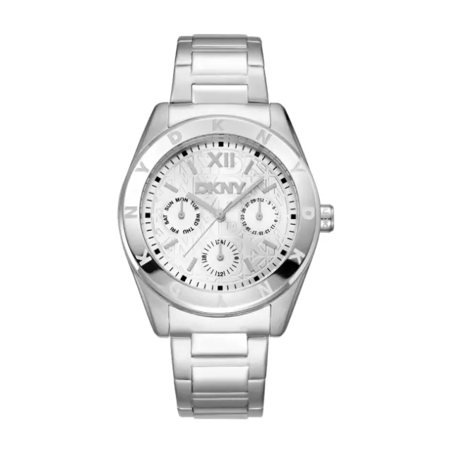 DKNY Chambers Multi Sport, Women's Chronograph Watch, Silver Stainless Steel Bracelet DK1L015M0025