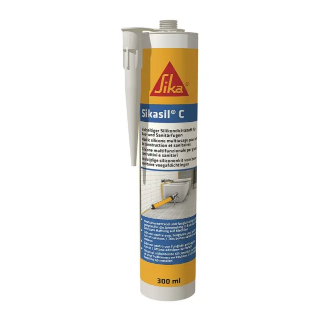SIKA Sikasil® C Σφραγιστικό ουδέτερης σιλικόνης φύσιγγα 300ml Λευκό / 96.73985
