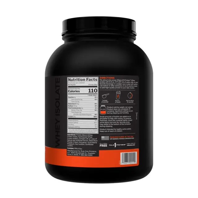 Rule1 R1 Protein Whey Isolate fruity-cereal, 3-lbs 3