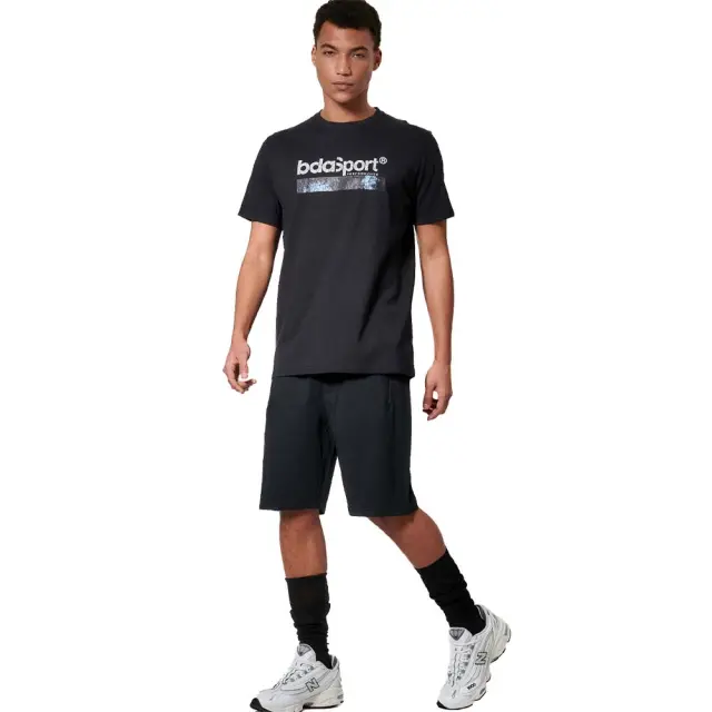 Body Action Men's Essentials French Terry Shorts Μαύρο 033616-01 (Body Action) 2