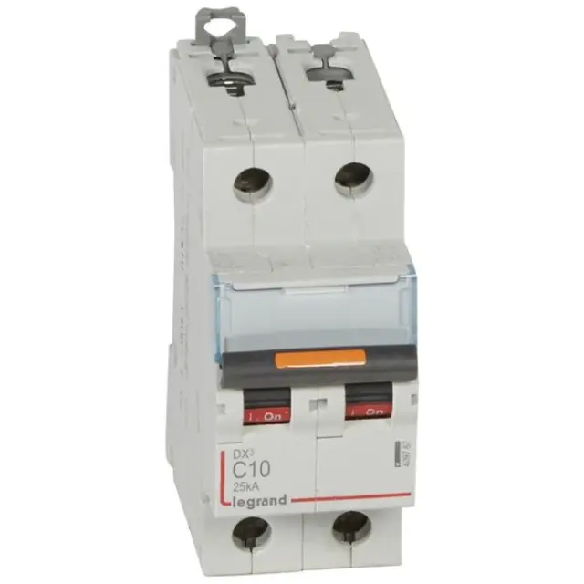 Miniature Circuit Breaker DX3 10 A, 400 V, 2P, 25kA, 60 Hz, Width 2